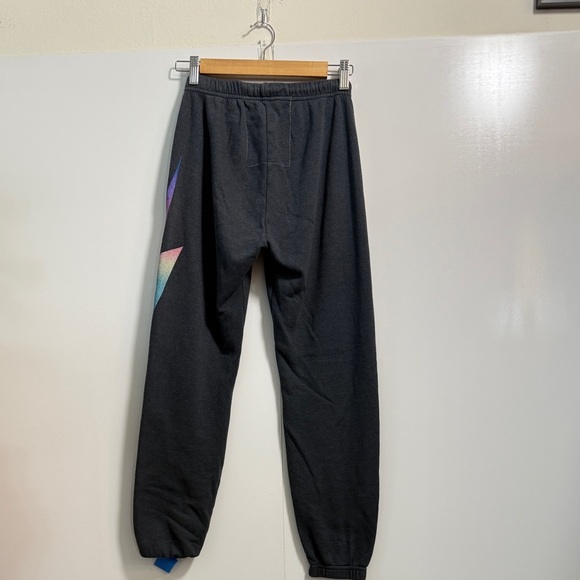 Aviator Nation Gray Unisex Sweatpants with LIghtning Bolt Logo - XS - Picture 4 of 6